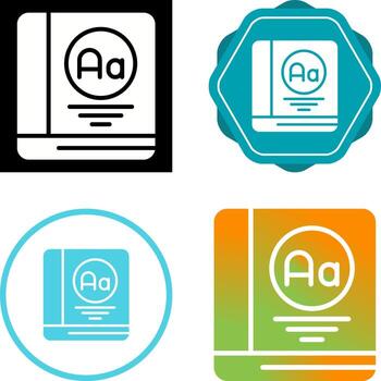 icono de vector de diccionario