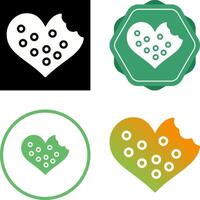 Heart shaped cookies Vector Icon