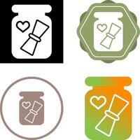 Love letter in a bottle Vector Icon