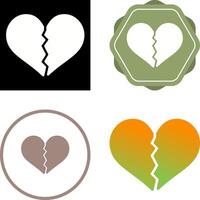 Broken Heart Vector Icon