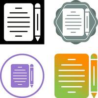 Pencil and paper Vector Icon