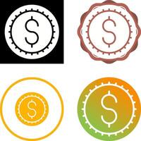 icono de vector de signo de dólar