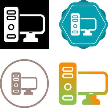 icono de vector de computadora