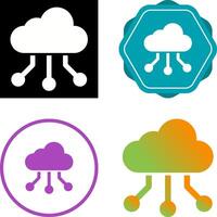 Hybrid Cloud Vector Icon