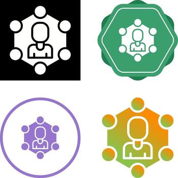 red segmentación vector icono