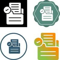 Document Check Vector Icon