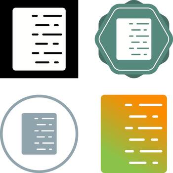 Document Align Right Vector Icon