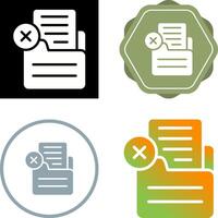 Document Rejected Vector Icon