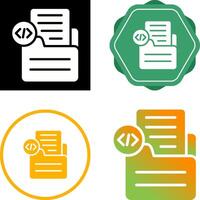 Document Insert Code Vector Icon