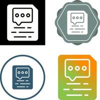 Document Insert Comment Vector Icon