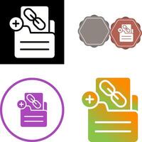 Document Insert Link Vector Icon