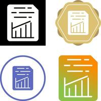 Document Insert Graph Vector Icon