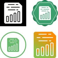 Document Insert Chart Vector Icon