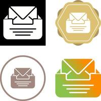 Inbox with envelope Vector Icon