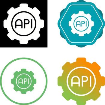 icono de vector de api