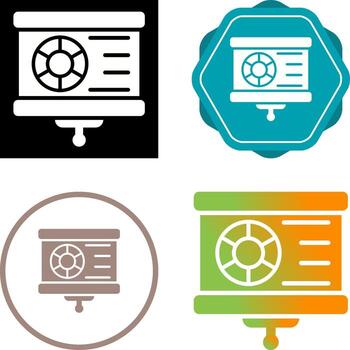 icono de vector de visualización de datos