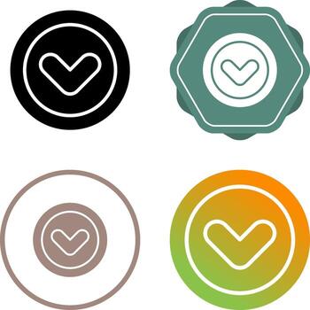 ángulo abajo vector icono