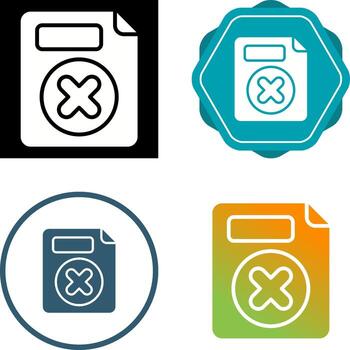 Eliminar botón vector icono