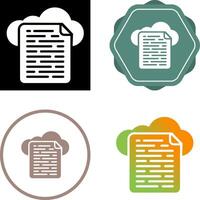 Cloud Data Vector Icon