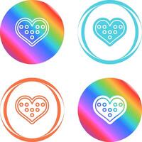 Chocolates in heart Box Vector Icon