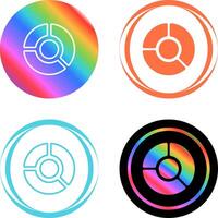 icono de vector de gráfico circular