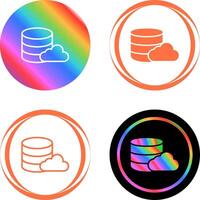 icono de vector de base de datos en la nube