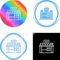 Office Desk Vector Icon