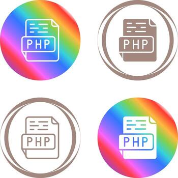 icono de vector de php