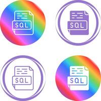 icono de vector de sql