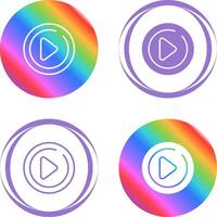 jugar circulo vector icono