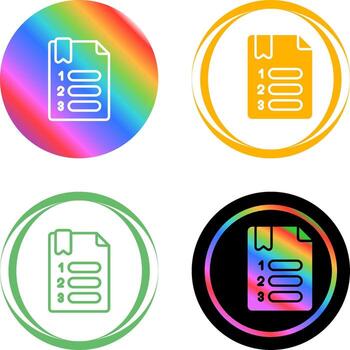 Numbered Vector Icon