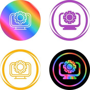 icono de vector de computadora de escritorio