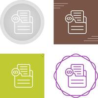 Document Insert Code Vector Icon