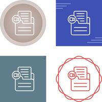 Document Insert Video Vector Icon