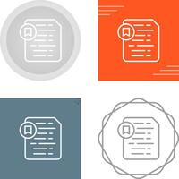 Document Insert Bookmark Vector Icon