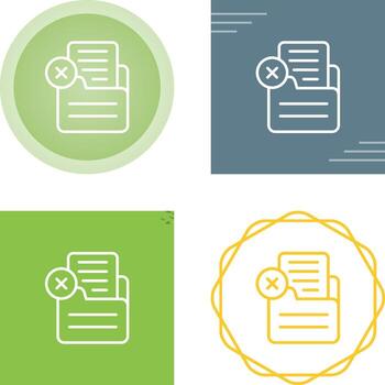 Document Rejected Vector Icon