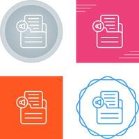 Document Insert Audio Vector Icon