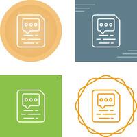 Document Insert Comment Vector Icon