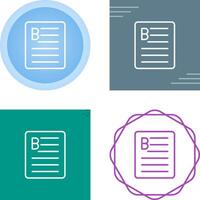 Document Bold Vector Icon