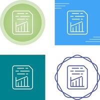 Document Insert Graph Vector Icon