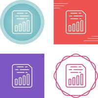 Document Insert Chart Vector Icon