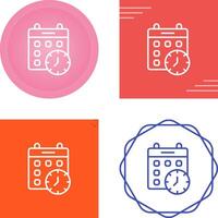 Calender Clock Vector Icon