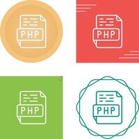 icono de vector de php