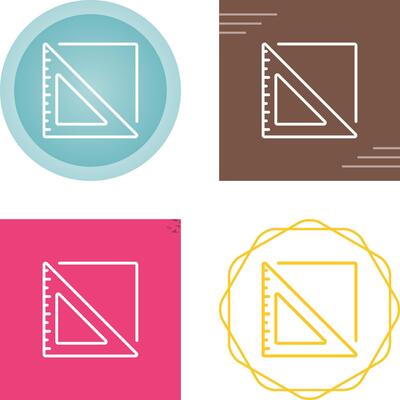 Triangular Ruler Vector Icon