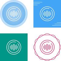 Audio Spectrum Circle Vector Icon