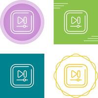 Video Next Track Square Vector icon