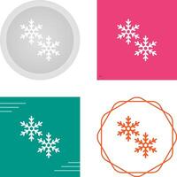 icono de vector de copos de nieve