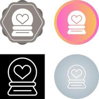 Love Snow Globe Vector Icon