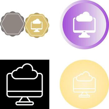 icono de vector de computación de borde