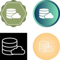 Cloud Database Vector Icon